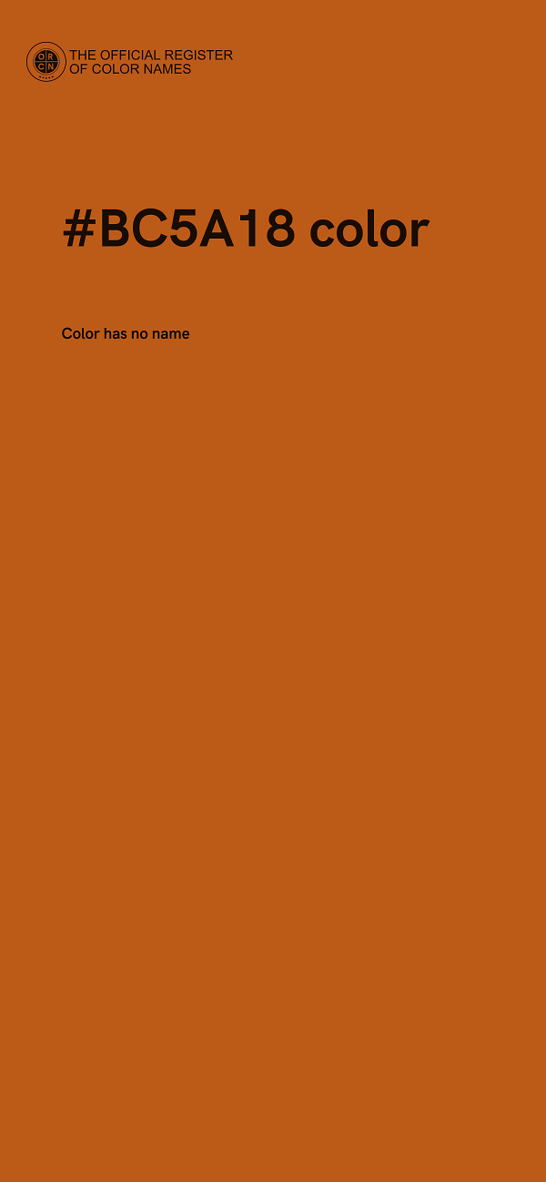 #BC5A18 color image