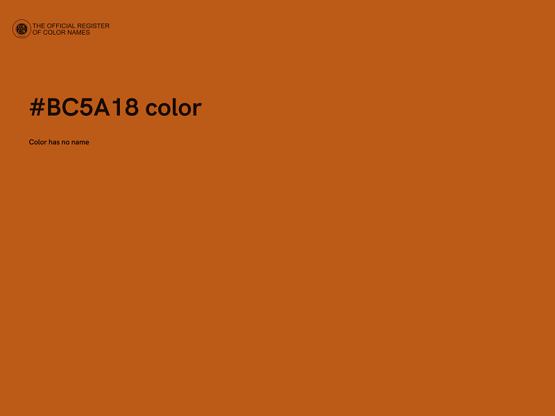 #BC5A18 color image