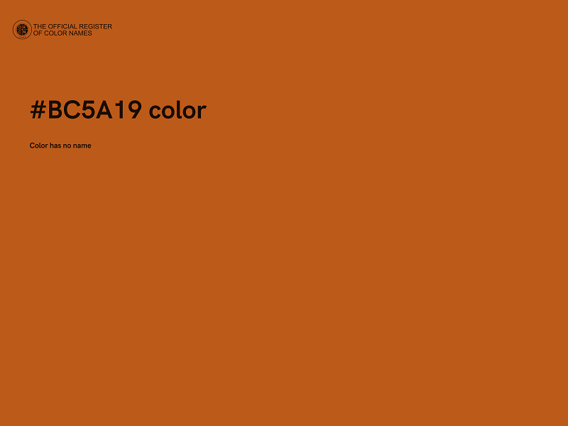 #BC5A19 color image