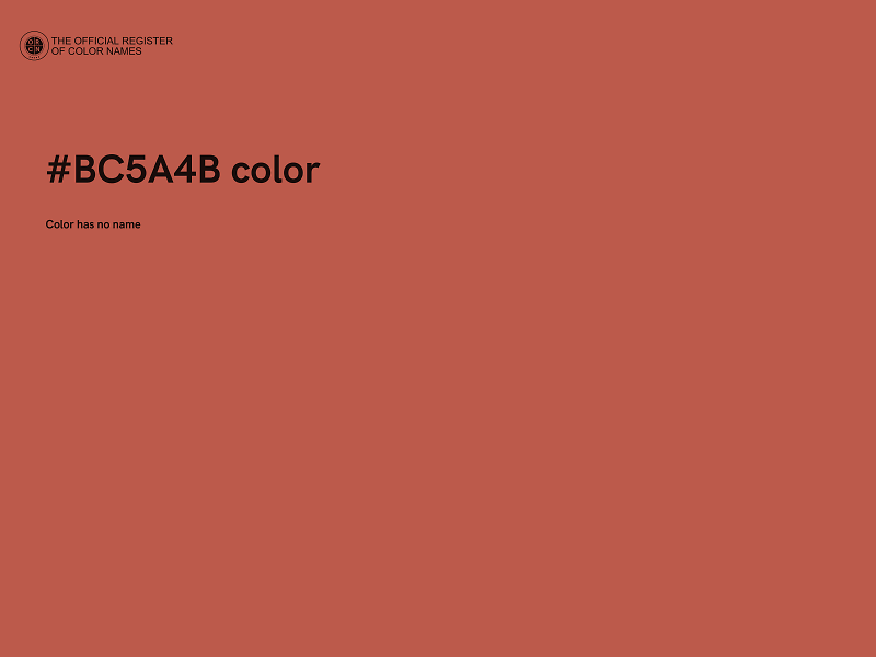 #BC5A4B color image