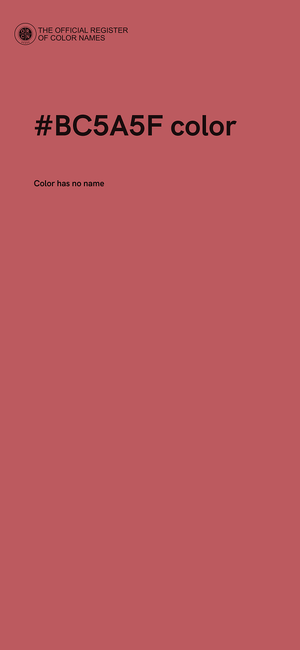 #BC5A5F color image