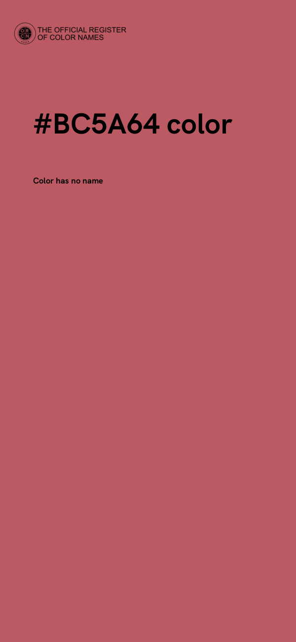 #BC5A64 color image