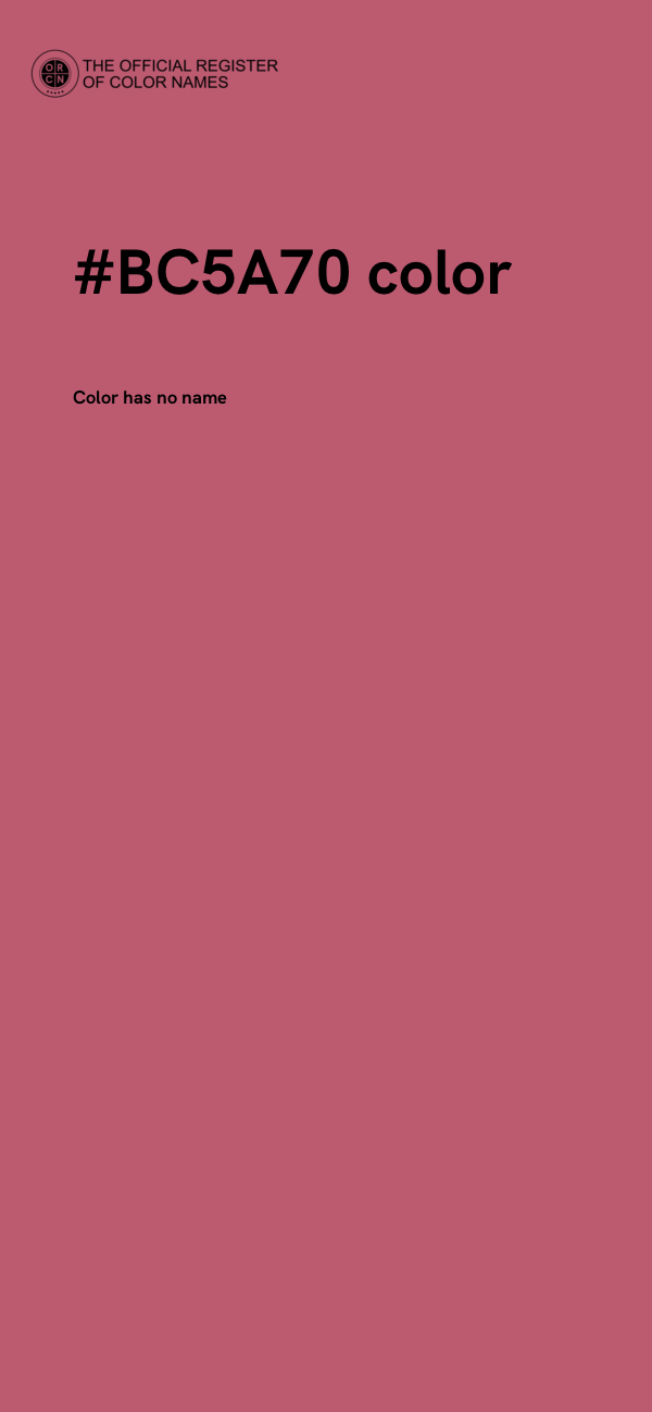 #BC5A70 color image