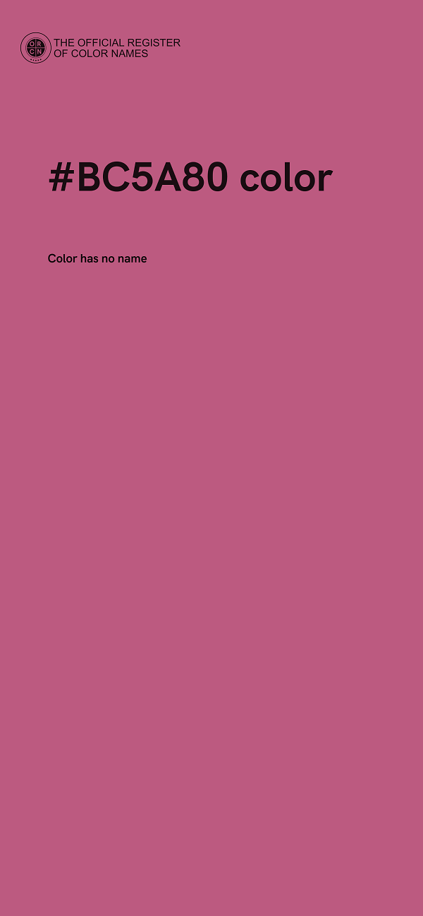 #BC5A80 color image