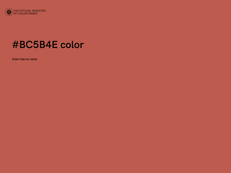 #BC5B4E color image