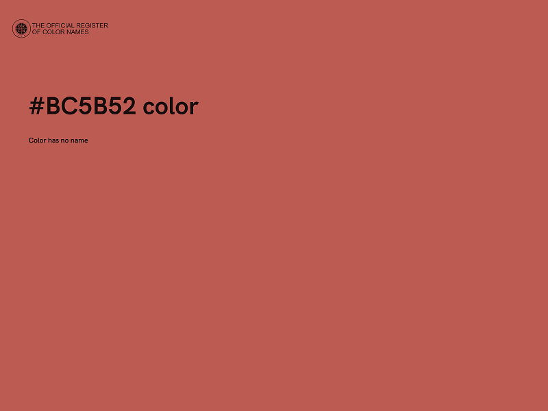 #BC5B52 color image