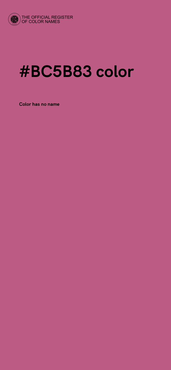 #BC5B83 color image