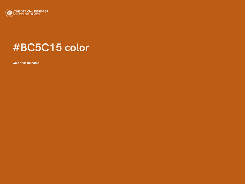 #BC5C15 color image