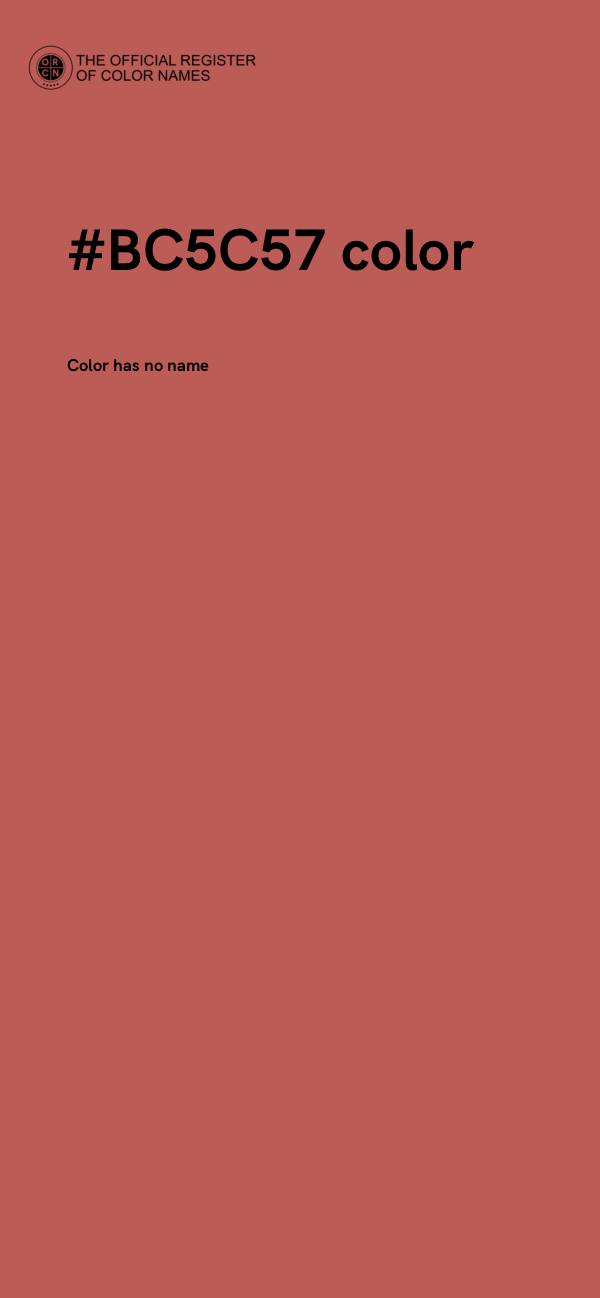 #BC5C57 color image