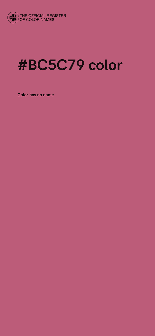 #BC5C79 color image