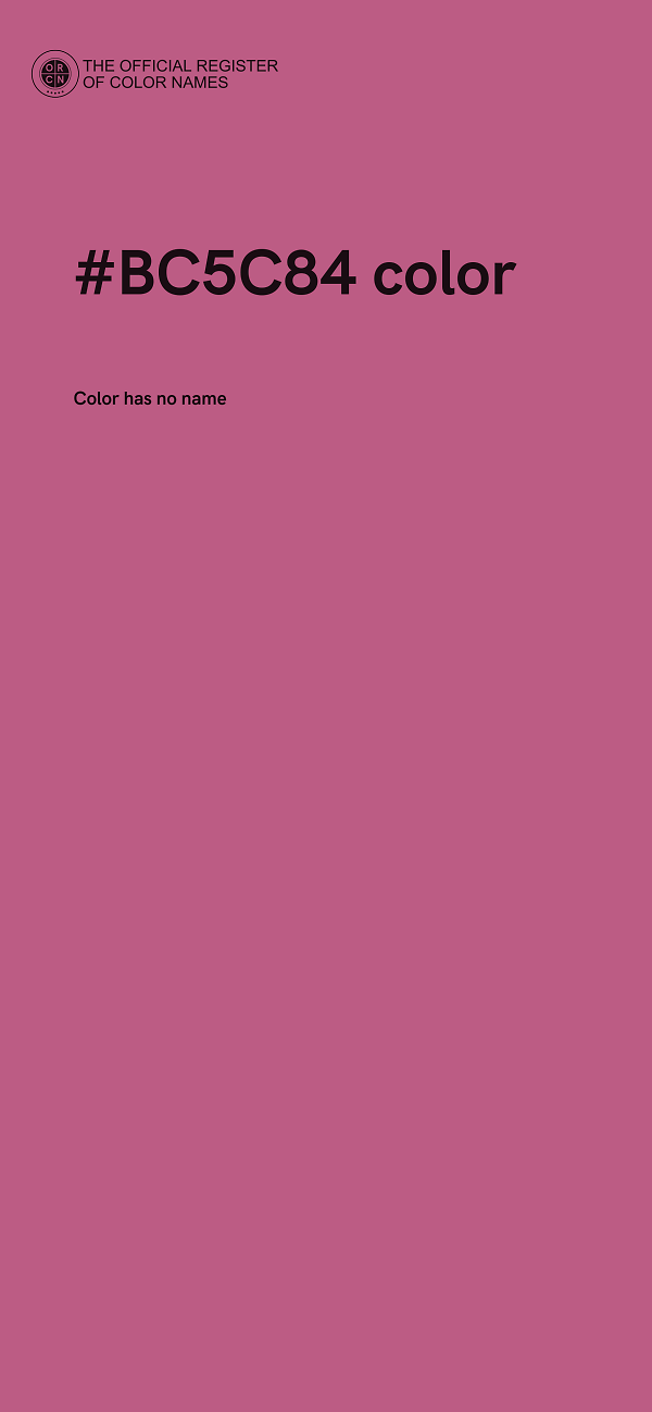#BC5C84 color image