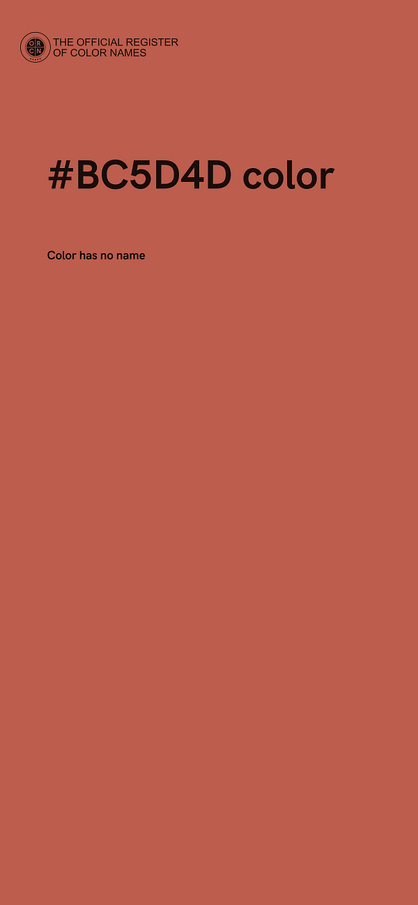 #BC5D4D color image