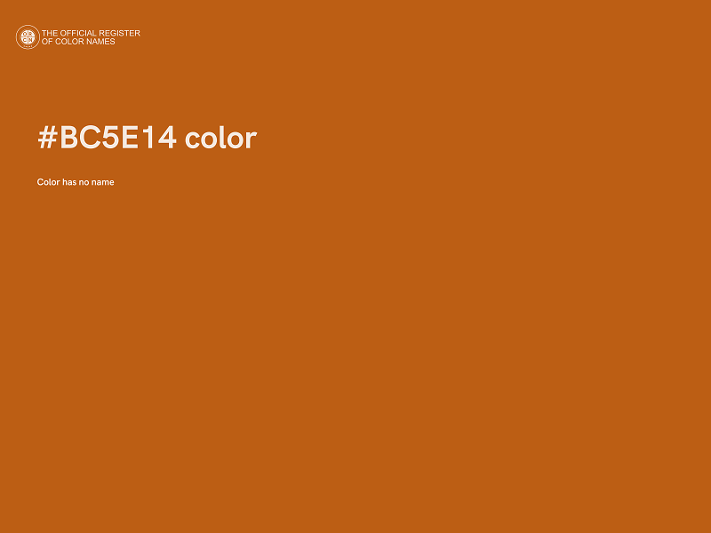 #BC5E14 color image