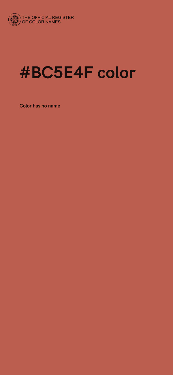 #BC5E4F color image