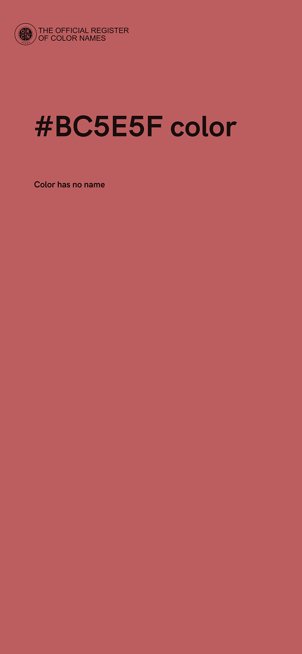 #BC5E5F color image