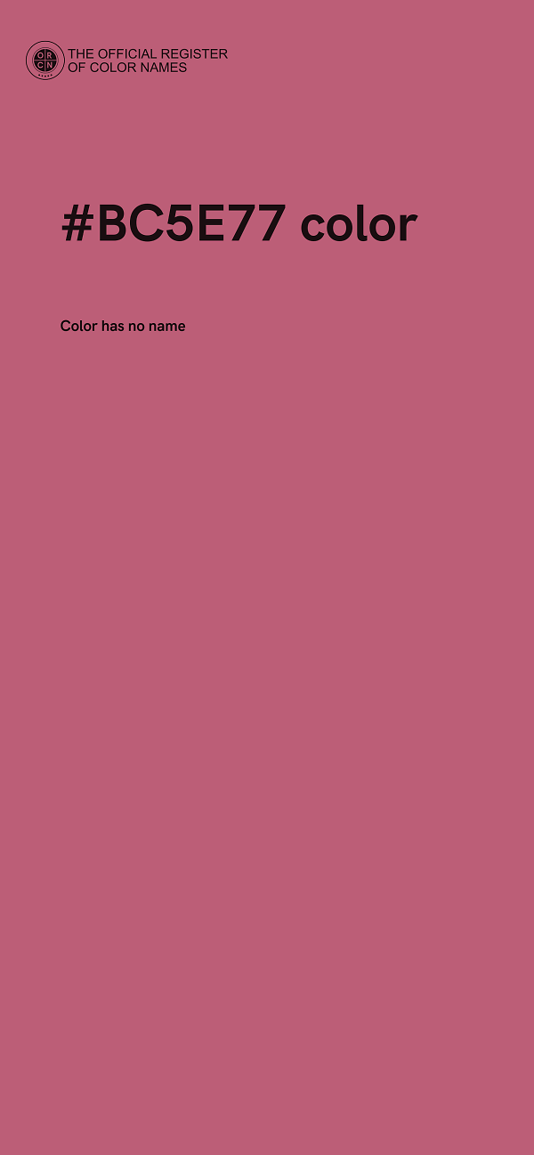 #BC5E77 color image
