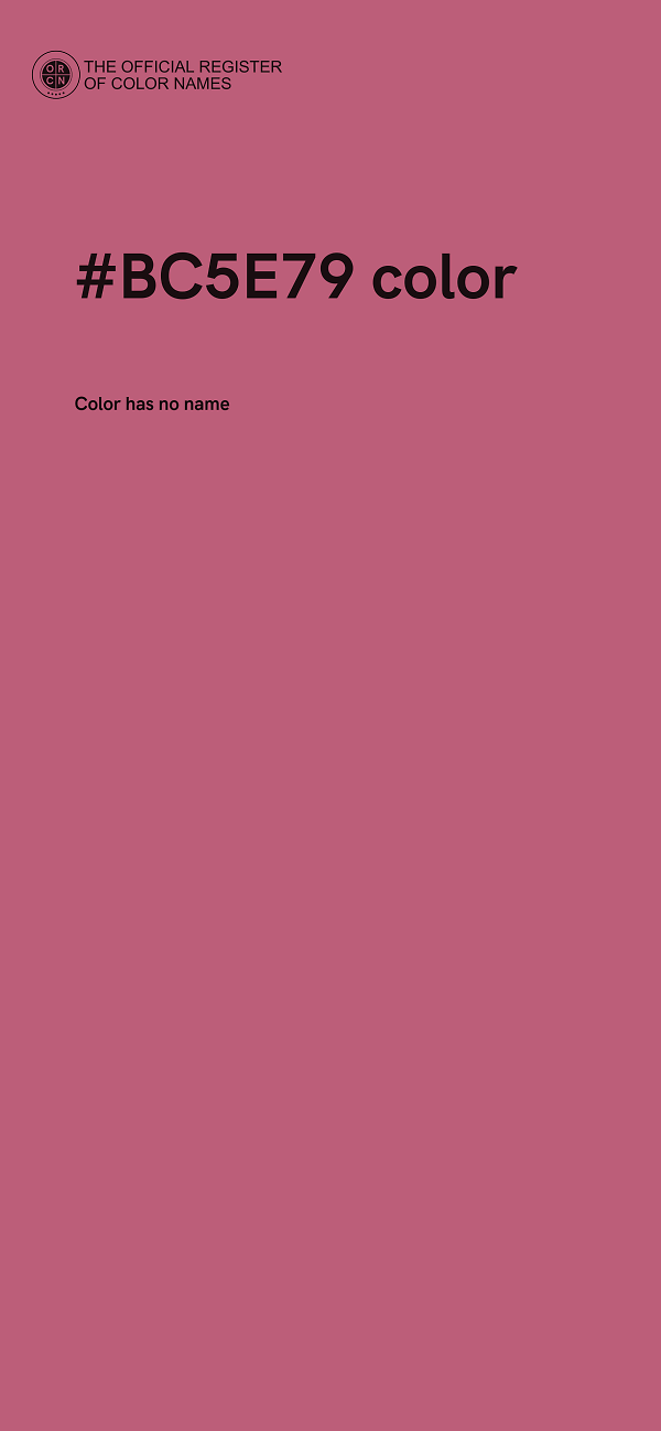 #BC5E79 color image