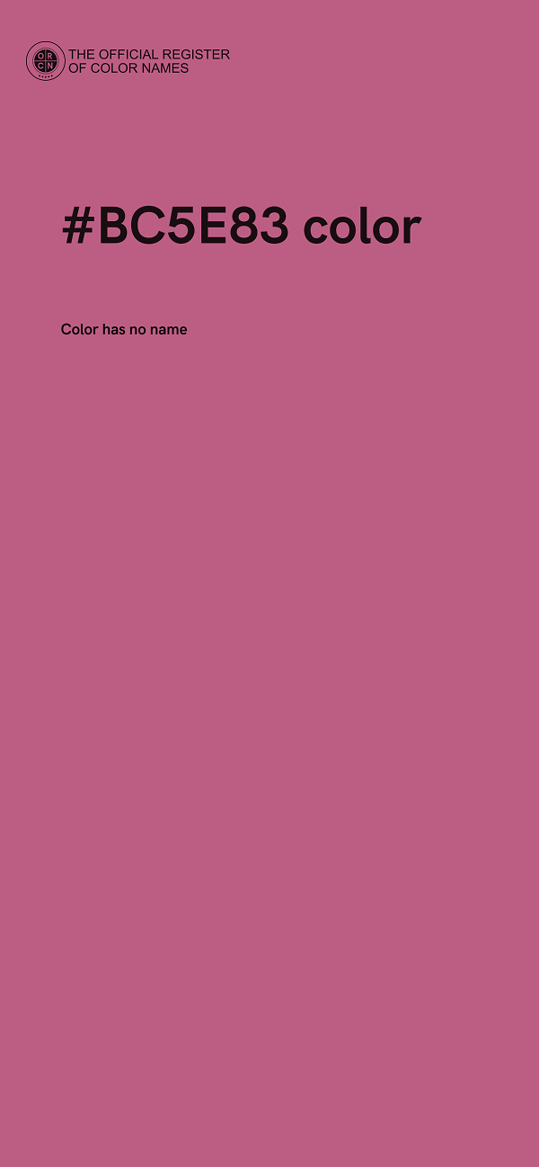 #BC5E83 color image