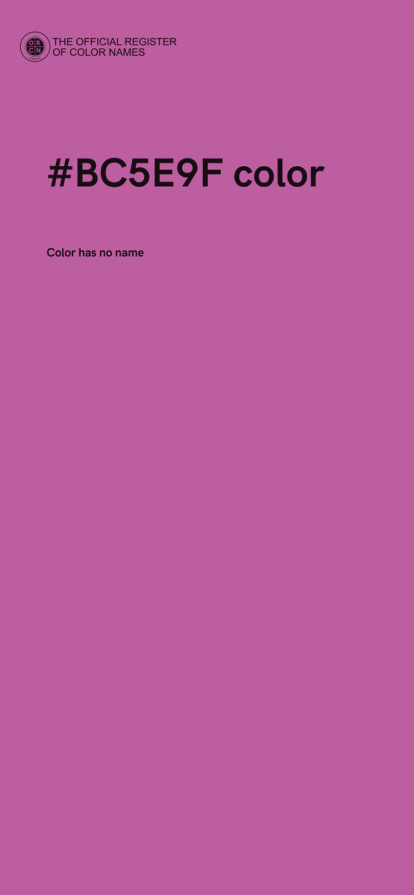 #BC5E9F color image