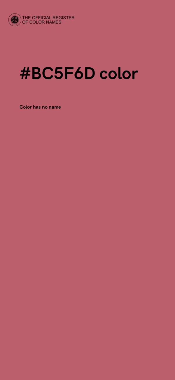 #BC5F6D color image
