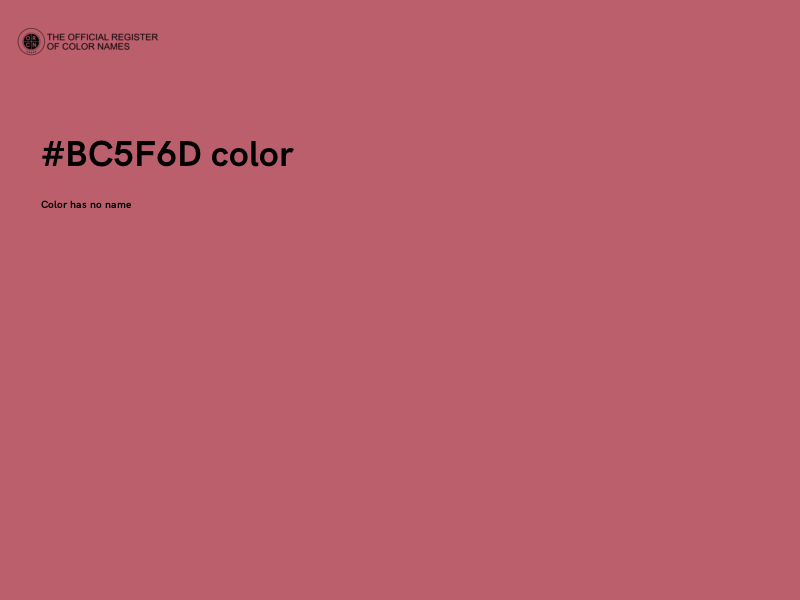 #BC5F6D color image