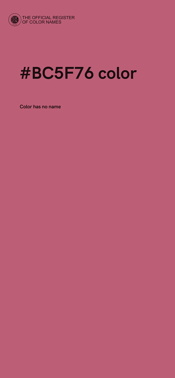 #BC5F76 color image
