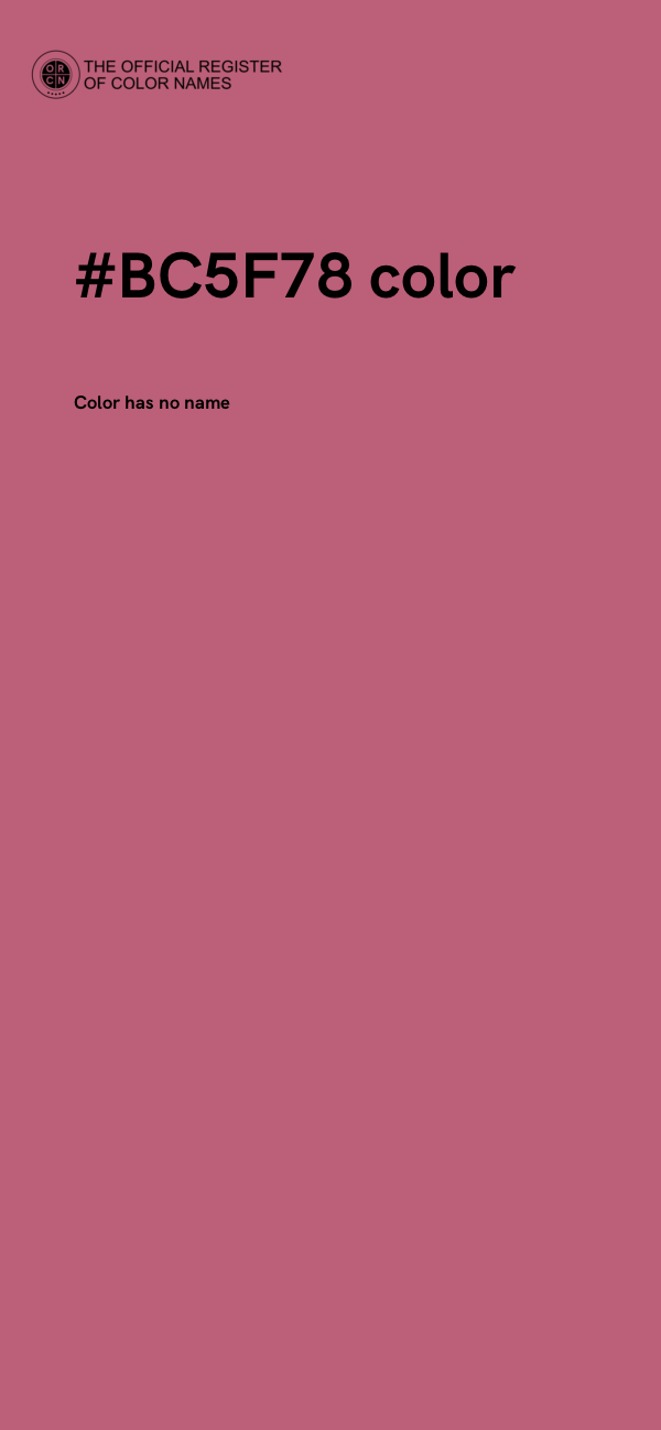 #BC5F78 color image