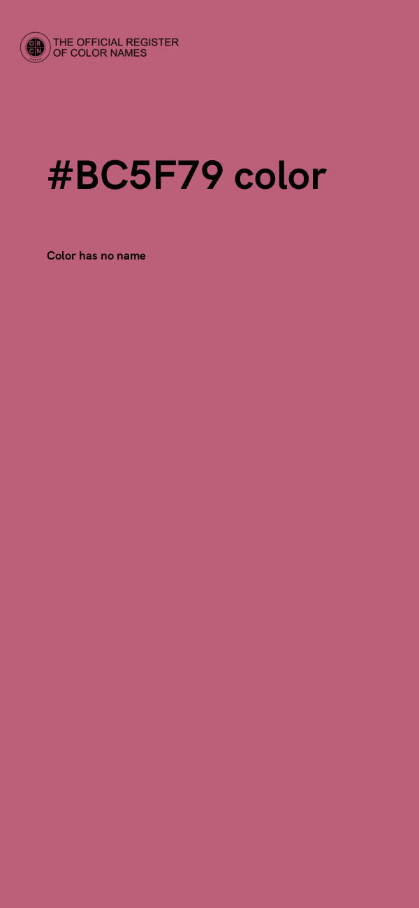 #BC5F79 color image