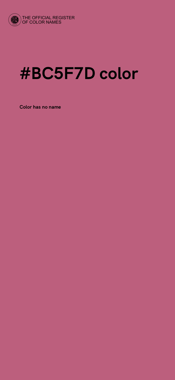 #BC5F7D color image