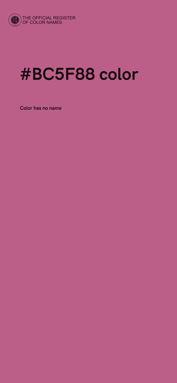 #BC5F88 color image