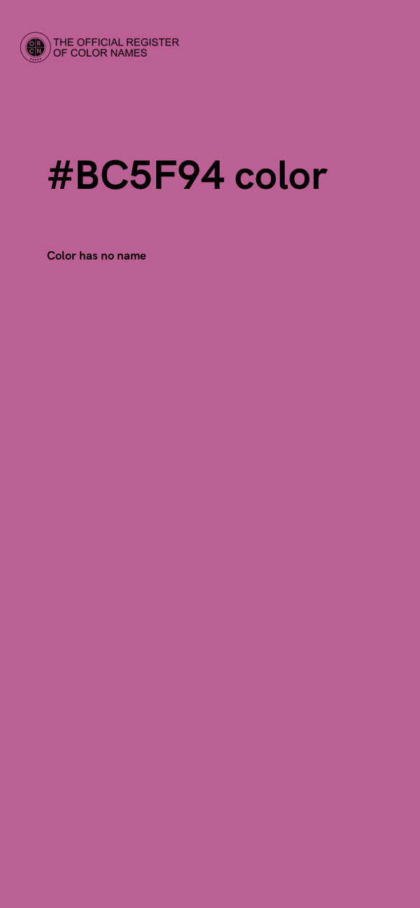 #BC5F94 color image