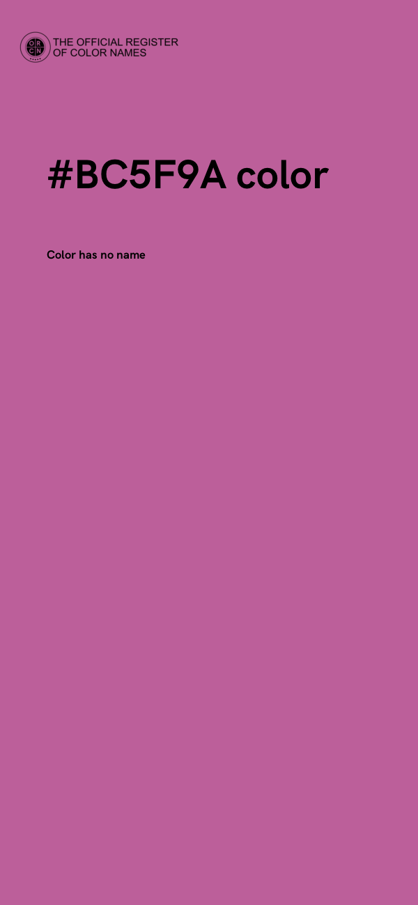 #BC5F9A color image
