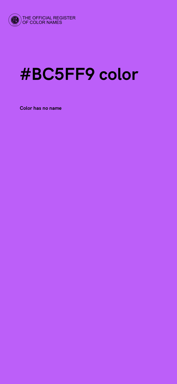 #BC5FF9 color image