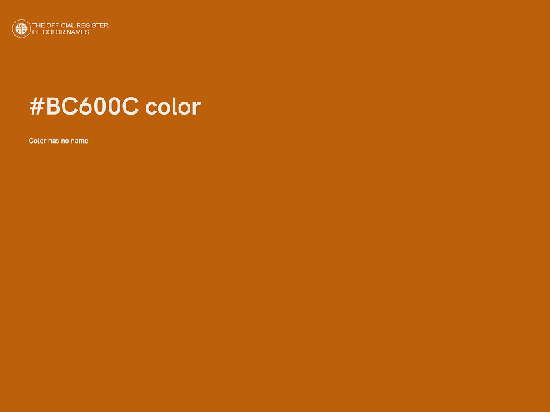 #BC600C color image