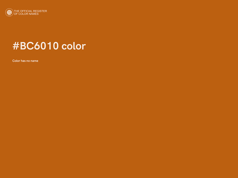 #BC6010 color image