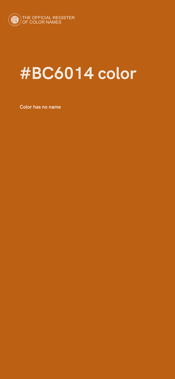 #BC6014 color image