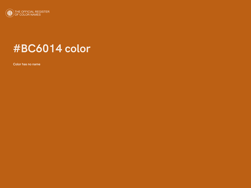 #BC6014 color image