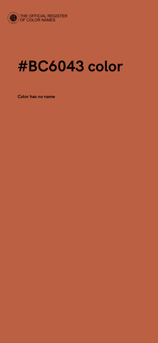 #BC6043 color image