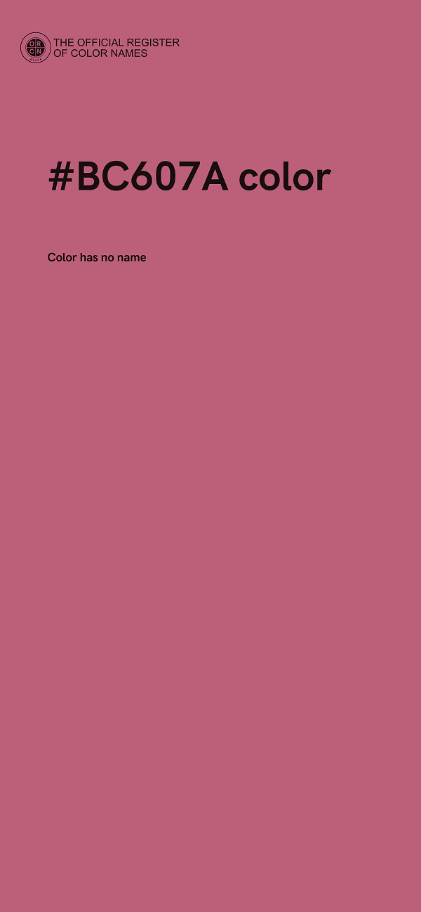 #BC607A color image