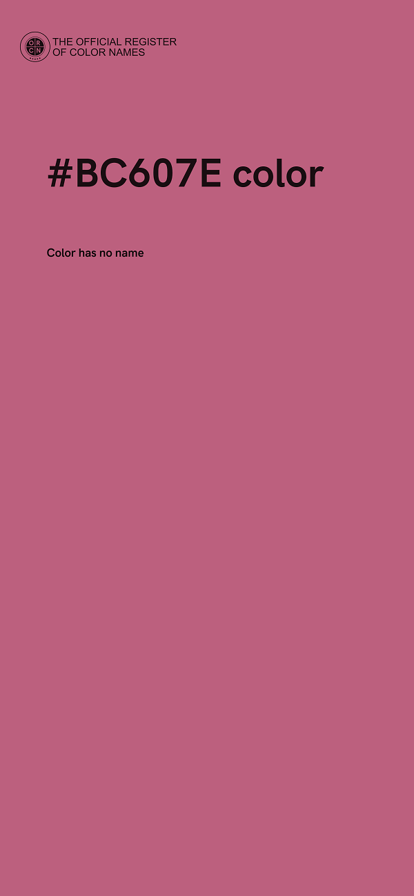 #BC607E color image