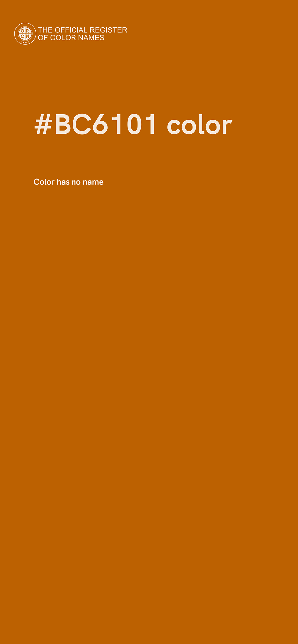 #BC6101 color image