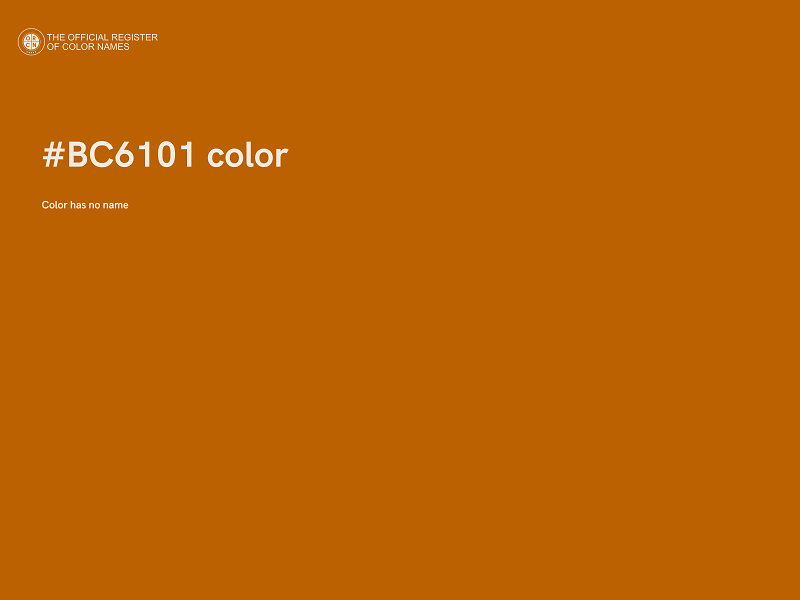 #BC6101 color image