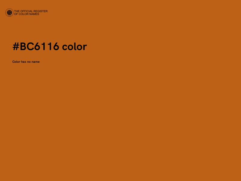 #BC6116 color image