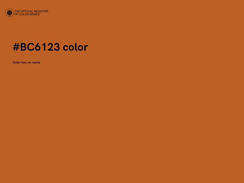 #BC6123 color image