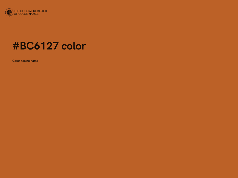 #BC6127 color image