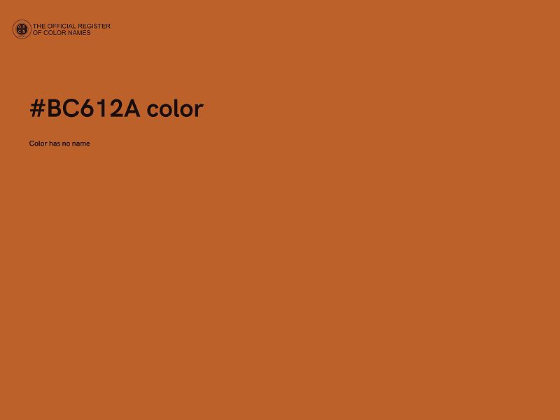 #BC612A color image