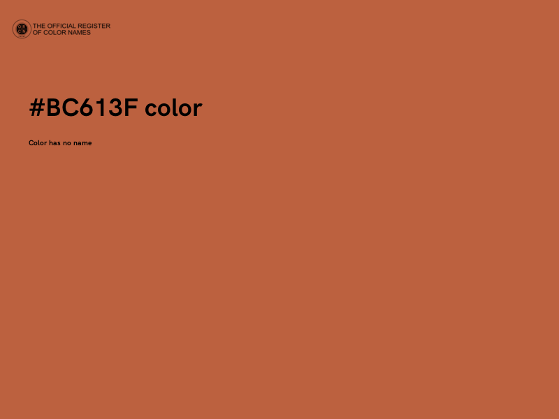 #BC613F color image
