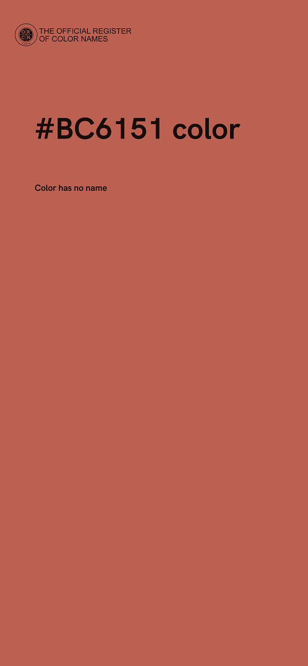 #BC6151 color image