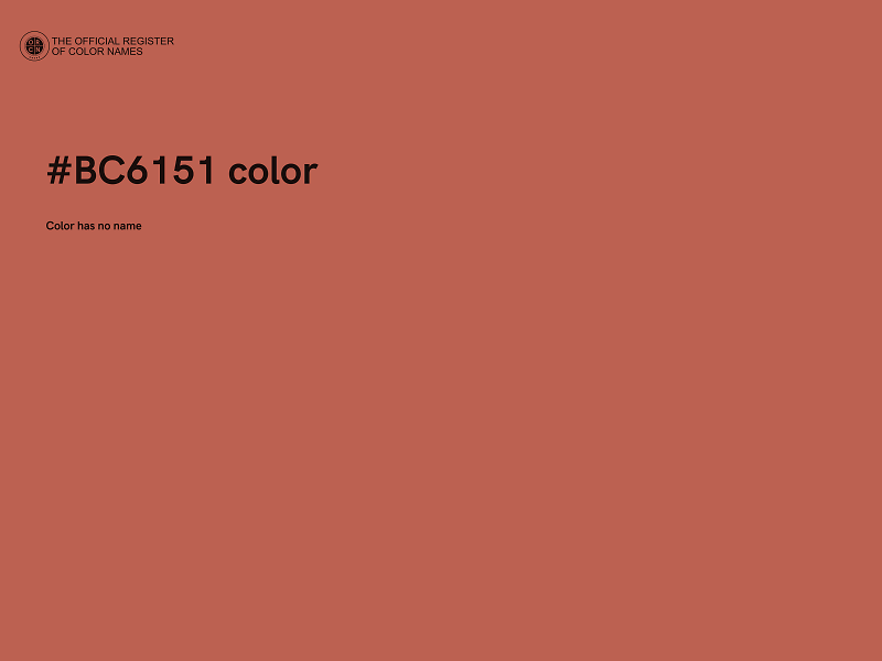 #BC6151 color image