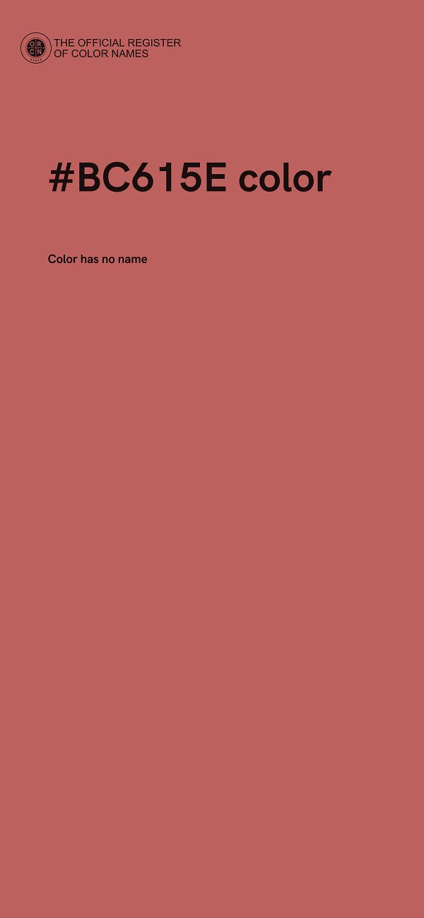 #BC615E color image